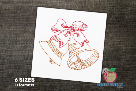 Christmas Bells Line Art Review for Embroidery Projects