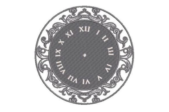 Clock Face in Roman Numeral: A Timeless Embroidery Design for Gifts