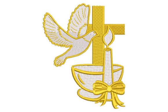 Cross Cup Candle and Dove Embroidery Review