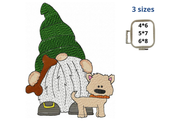 Gnome with Dog Embroidery Review