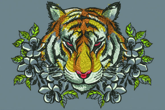 Tiger and Flowers Embroidery Review