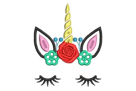 Unicorn Face with Rose Embroidery Review