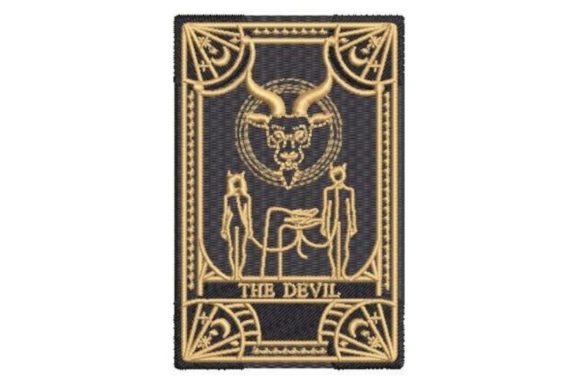 Witchy Tarot Card the Devil Embroidery Review