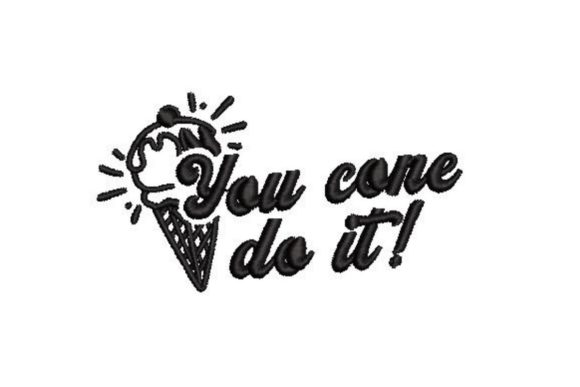 You Cone Do It: A Sweet Embroidery Design for Personalized Gifts